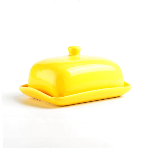 TMOST Butter Dish with Lid for countertop Ceramics Butter Keeper Container Dishwasher safe Ideal Gift for family & friends