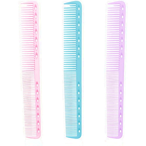 Kootinn 3 Pieces Carbon Fine Cutting Comb Carbon Fiber Salon Hairdressing Comb for Man and Woman Hairdressing Barber Comb (Pink Bule Purple)