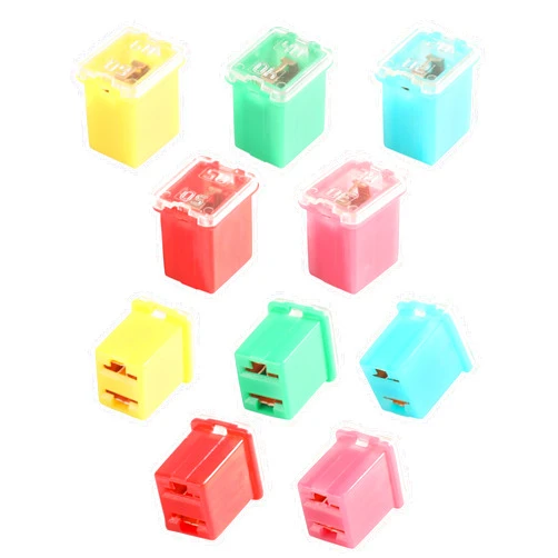 UBOG 10PCS Fuse Kit，Car Accessories Fuse Box，20A 30A 40A 50A 60A Car Fuses，Low/Tall Fuses Automotive Kit，Box Shaped Automotive Fuses，Automotive Replacement Fuses，Suitable for Trucks SUVs RVs (Low)