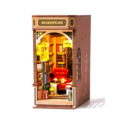 Rolife DIY Book Nook Kit 3D Wooden Puzzles for Adults 8.6