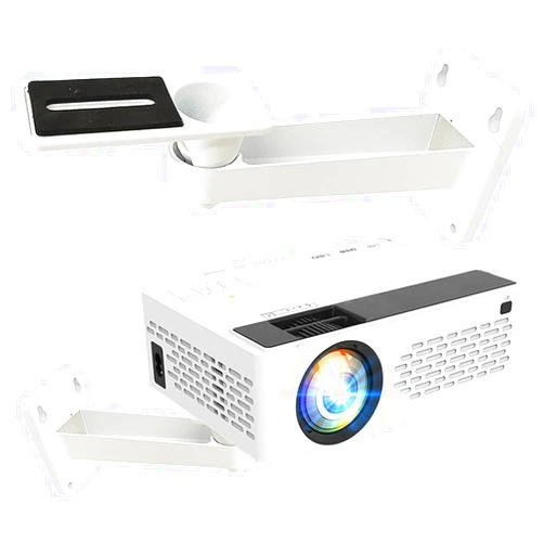2-Be-Best Mini Projector Wall Mount Upgraded Angle Adjustable Projector Mount Length 7.9 in Rotation 360° Projector Mount Compatible with Most Mini Projectors