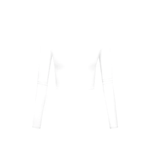 Kindcall Long Sleeve Crop Tops for Women Workout Basic Clothes for Teen Ladies Fitted Slim Scoop Neck Cute Yoga Shirts (White, Small)