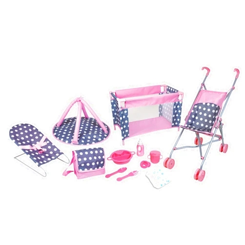 Lissi 5 Piece Doll Deluxe Nursery Play Set with Accessories
