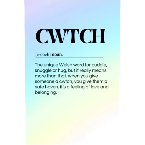 Rosey Lulu CWTCH: A lovely Welsh notebook with the definition of CWTCH on the front cover, makes a unique gift for Mam or Magmu, perfect as a birthday gift or Mothers day present