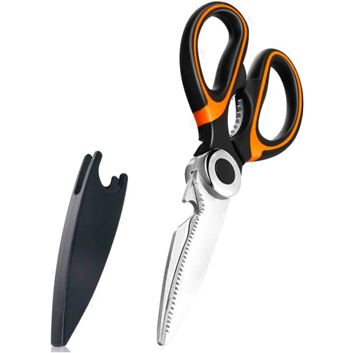 CAMFEAST Garden Scissors Heavy Duty Flower, Camfeast Multi-functional Pruning Gardening Scissors Floral Shears, Strong Pruner for for Flowers, Fruit,Branches, Potted Landscape