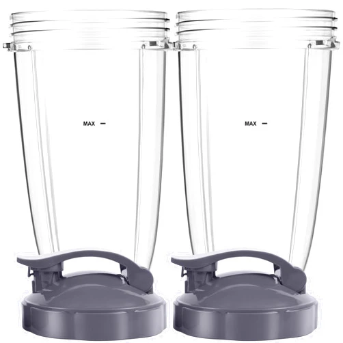 LVAINIT Blender Cups 24oz Cups with Flip-Top To-Go-Lids Fit for NutriBullet Blender 600W Pro 900W NutriBullet Replacement Parts