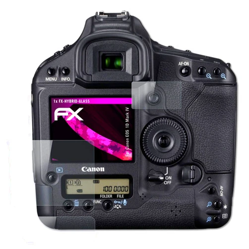 AtFoliX Plastic Glass Protective Film compatible with Canon EOS 1D Mark IV Glass Protector, 9H Hybrid-Glass FX Glass Screen Protector of plastic (Set of 1)