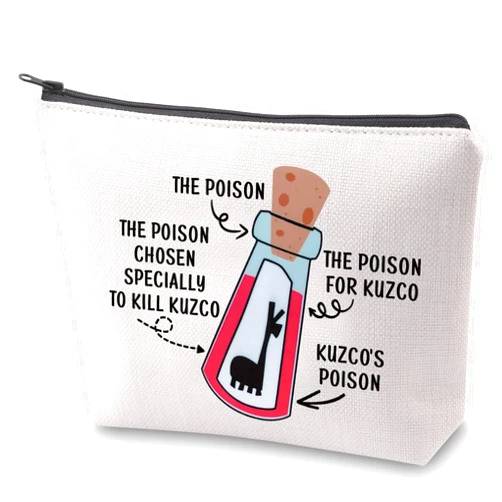 ZJXHPO Emperors Makeup Bag The Poison Chosen Specially To Kill Makeup Zipper Pouch Bag For Her Llama Travel Case (Llama Poison)