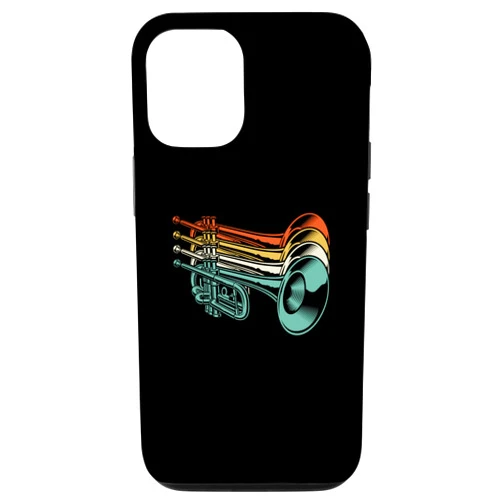 Brass Band Member Jazz Music Lover Music Teacher iPhone 12/12 Pro Retro Vintage Trumpet Marching Band Musician Trumpet Player Case