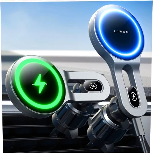 LISEN for 15W MagSafe Car Mount Charger, for iPhone 16 Wireless Car Charger Magnetic Car Phone Holder Mount, Car Phone Mount Charger Vent Fit for iPhone 16 15 Pro Max 14 13 12 MagSafe Cases