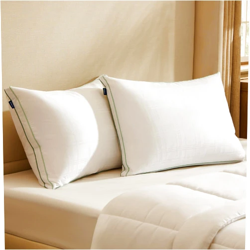 Bedsure Luxury Goose Feathers Down Pillows - 300 Thread Count Cotton Cover Gusseted Hotel Collection Bed Pillows Queen Size Set of 2, Ultra-Soft High Elasticity Sorona Fiber Layer Pillows