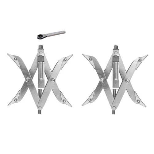 Uriah Products Polestar XX-Chock Stabilizer for Tandem-Axle Trailers (2 Pack) — Manual or Drill Power — #10201099