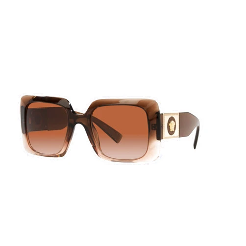 Versace VE 4405 533213 Brown Plastic Rectangle Sunglasses Brown Gradient Lens