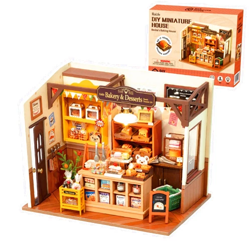 Rolife Miniature House Kit for Beginners-1:20 DIY Miniature Dollhouse Kit with LED Lights-Tiny House Crafts for Adults-Birthday Gifts Hobbies for Women and Men