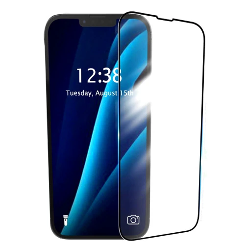 YOUULAR [1 Pack Screen Protector for iPhone 14 Pro Max Tempered Glass Protective Film 9H Hardness High Transparency Anti-Shatter Anti-Bubble Anti-fingerprint, Black Border