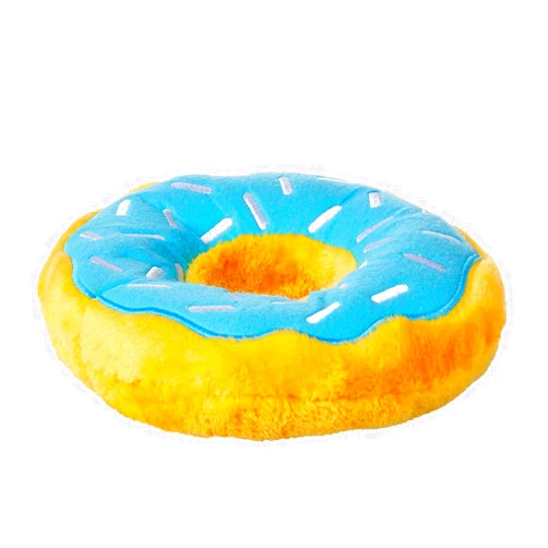 ZippyPaws Donutz - Stuffed Dog Toys to Keep Them Busy, For Medium and Large Dogs, Squeaky Pet Toy for Boredom, Chew Toy with Stuffing, Soft Plush Puppy Products, Funny Food Toy - Jumbo Blueberry Donut