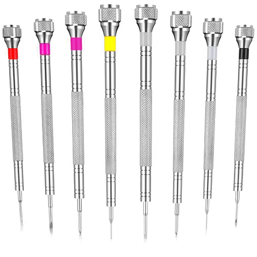 Chumia 8 Pieces Precision Screwdriver, Jewelers Screwdriver Set, Watch Repair Screwdriver Set 0.6-1.6 mm, Micro Screwdriver for Watch Repair, Eyeglasses Repair, Jewelry Work, Electronics Repair