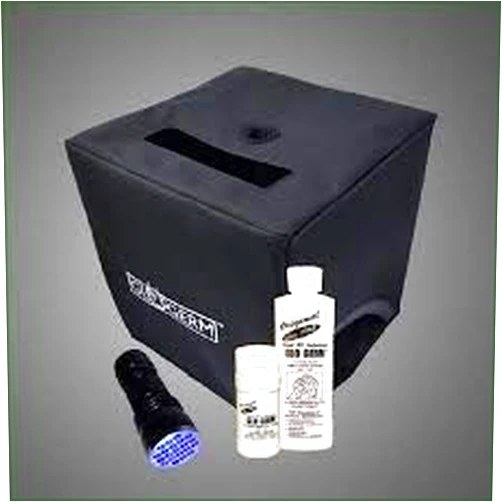 GLO GERM Glo Box Kit with Glo Germ Gel, Powder, 21 LED UV Flashlight & Folding Box