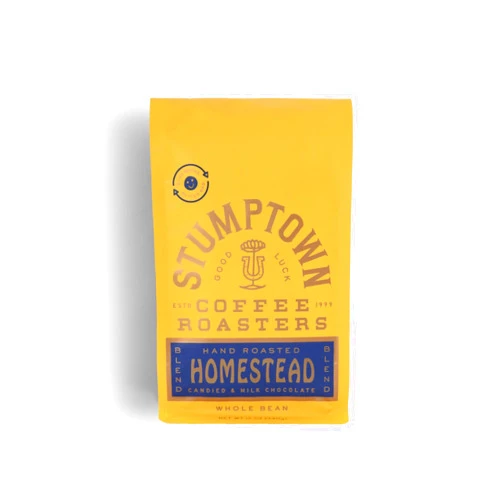 Stumptown Coffee Roasters, Medium Roast Whole Bean Coffee, 100% Arabica Coffee - Homestead Blend 12 Ounce Bag with Flavor Notes of Milk Chocolate, Cherry and Orange