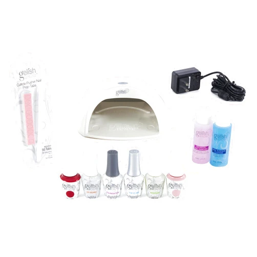 Gelish Pro Kit Salon Professional Gel LED Lamp Soak Off Nail Polish Set, 15 mL