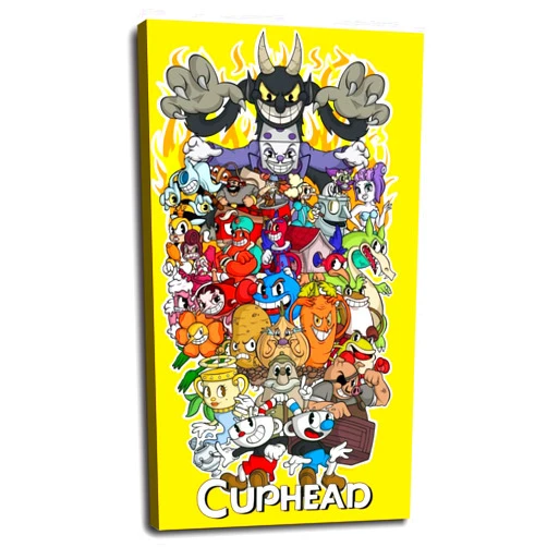 ENSEAL Cuphead Bosses Poster Cuphead Poster Canvas Prints Anime Poster Wall Art For Home Office Decorations With Framed 13