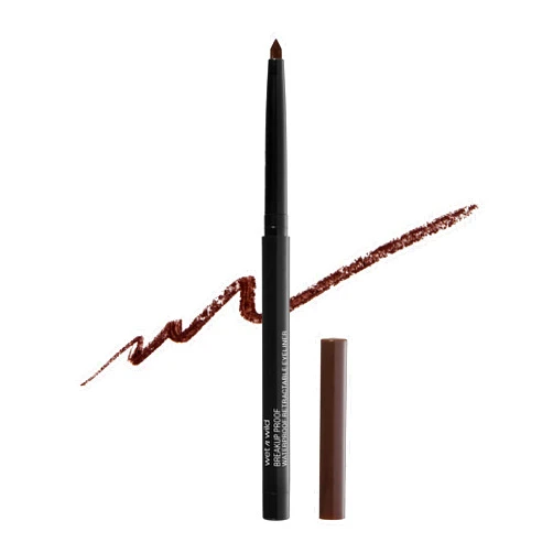 wet n wild Mega Last Breakup Proof Retractable Eyeliner - Ultra-Fine Brush, Waterproof,16-Hour Long-Lasting Wear - Cruelty-Free & Vegan - Black Brown
