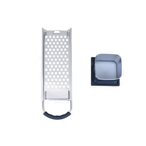 BESTonZON Tool Utensil Grater Kitchen Spaetzle for Egg Silver Scraper Lemon Handle Shaver Food Making Dumpling Doughball Steel Maker Shredder Comfort Manual Strainer Grip Chocolate Cheese