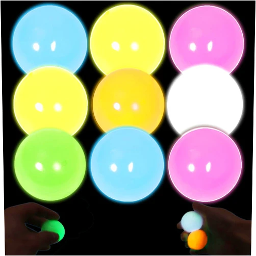 FauKait 9pcs-2.4in Lumi Balls,Dream Balls,Glow in The Dark Sticky Balls That Stick to The Ceiling,Stocking Stuffers,Stress Relievers Stress Balls for Kids and Adults,Elevated Balls,ASMR Cool Stuff for Teens