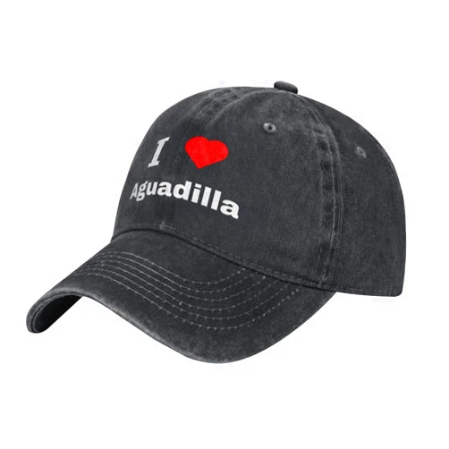 JFJFNMF I Love Aguadilla Baseball Cap for Men Women Adjustable Cotton Dad Golf Hat