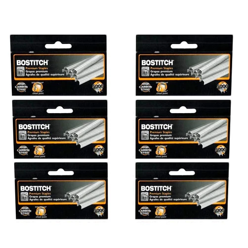 Bostitch 3 x Value Pack of 6 Boxes Stanley Bostitch B8 Powercrown Premium 1/4