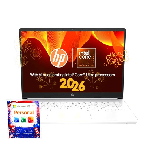 HP 16GB Memory Laptop with Microsoft 365-1.1TB Storage - Intel Inside | Anti-Glare Display, 64GB SSD and 1TB Cloud Storage, 2-Cores CPU, Fast Charge and 12hrs Battery, no Mouse