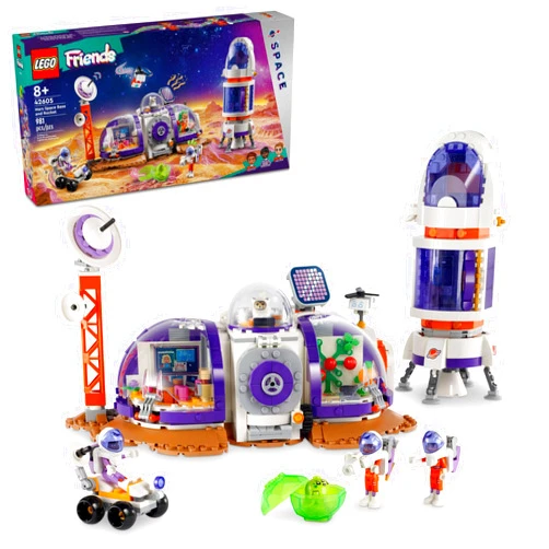 LEGO Friends Mars Space Base and Rocket Set, Science Toy for Pretend Play with 3 Mini-Dolls and Spaceship Toy, Gift for Girls, Boys and Kids Ages 8 and Up who Love Tech and Outer Space Toys, 42605