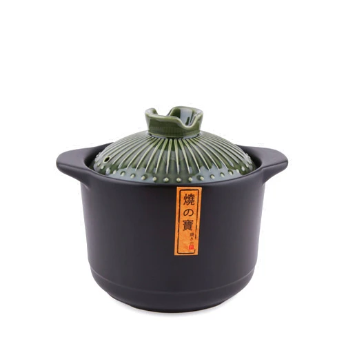 Lake tian Ceramic Cooking Pot, Clay Pot Cooking, Earthenware Pot, Japanese Donabe, Chinese Ceramic/Casserole/Clay Pot/Earthen Pot Cookware Stew Pot Stockpot with Lid Small Steam, green 2L/2.1QT