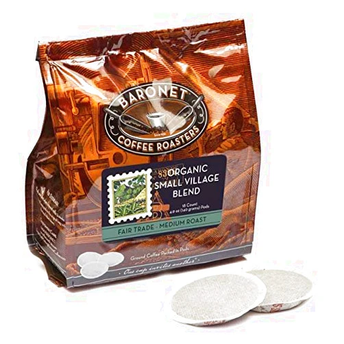 Baronet Coffee Fair Trade Organic Small Village Blend Coffee Pods Bag, 54 Count 54 Count (Pack of 1)