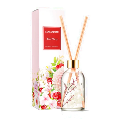Cocod'or COCODOR Herbarium Reed Diffuser/Black Cherry/6.7oz(200ml)/ Fragrance Scent Essential Oil Stick Diffuser Set for Bedroom Bathroom Home Décor