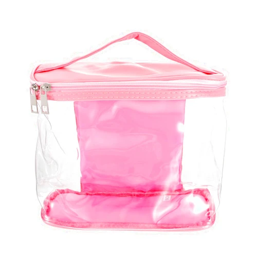 SHERCHPRY Transparent Cosmetic Bag Travel Packing Cubes Toiletry Bag with Handle Wash Bag Makeup Pouch Luggage Cubes Clear Organizer Bags Toiletries Storage Bag Pvc Packing Box Make up