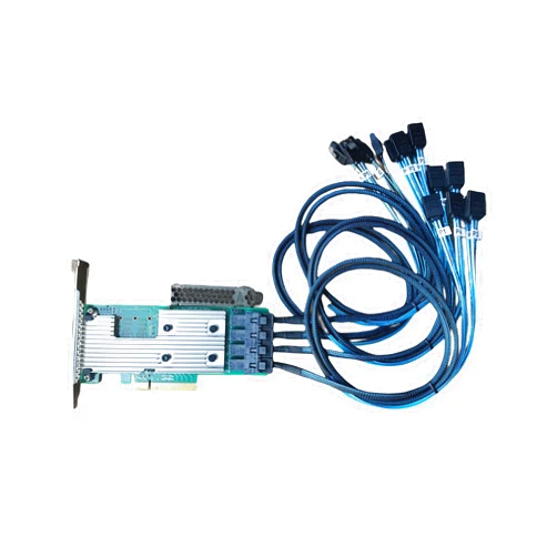 SVNXINGTII SAS9305-16i SATA SAS 16 Port HBA 12Gbs RAID Controller Card Host Bus Adapter PCIe 3.0 x8 IT-Mode 05-25703-00 Card (9305-16i + 4 * 8643 SATA)