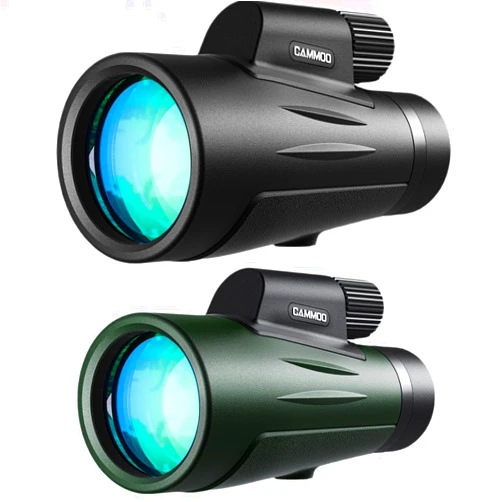 CAMMOO Set of 2 Pack CAMMOO Monocular, 12×50 High Power Monocular Telescope for Bird Wildlife Stars Watching Camping, 24mm Large Eyepiece, SMC Clear Low Light Vision, IPX7 Waterproof with Smartphone Adapter