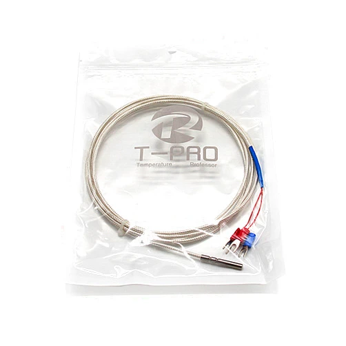 T-PRO RTD PT100 Temperature Sensors Three-wire System，Stainless Steel Probe(4×30MM) Range:-50℃-200℃ (10Feet)