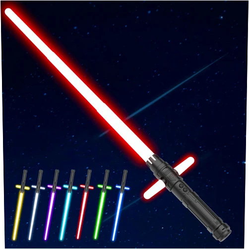 Savanela Light Up Saber for Kids, Light Saber with FX Sound, Expandable Light Swords Gift Set for Birthday, Galaxy War Fighter Warriors, Halloween Cosplay Parties, Christmas