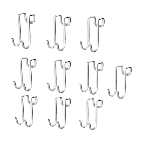 DUO ER 10Pcs Shower Hooks Set S-Hook Coat Hook Bathroom Hooks Bath Shower Sn-Use As a Towel Hanger Bathroom Holder(8.5X4cm)
