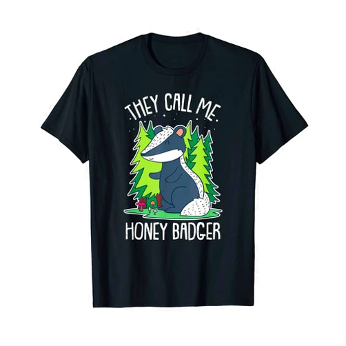 Cute Badger Animal Wildlife Nature Outdoor Lover Funny Honey Badger Cute Design For Women And Kids Gift Idea T-Shirt