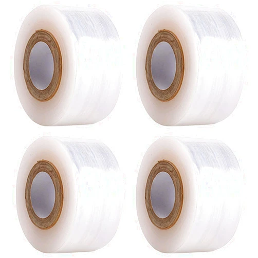Kulusion 4 Pcs Grafting Tape for Fruit Trees Floral Tape Grafting Tools Plant Tape Garden Plant Nursery Tape PE Stretchable Self Adhesive Membrane Clear Floristry Film