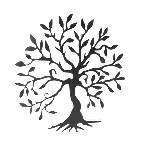 CDQL 11.81 in Tree of Life Wall Art - Metal Wall Art Decor - Black Tree Wall Art, Unique Design for Indoor Outdoor Metal Wall Decor, Easy to Install - Birthdays, Housewarming Gifts