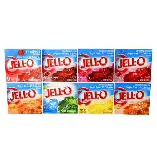Jell-O Sugar Free Gelatin Sampler (Bundle of 8 Different Flavors .3-oz)