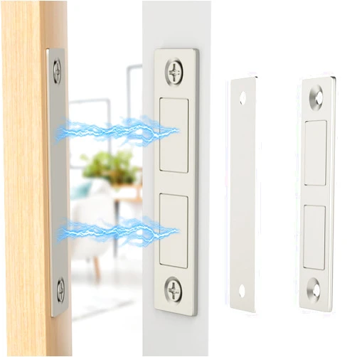 Jiayi 30 Lb Cabinet Door Magnets, 2 Pack Magnetic Drawer Cabinet Door Catch Heavy Duty Kitchen Magnets Closures, Door Magnetic Catch Cupboard Double Magnets Latch for Wardrobe Closet Door Closing