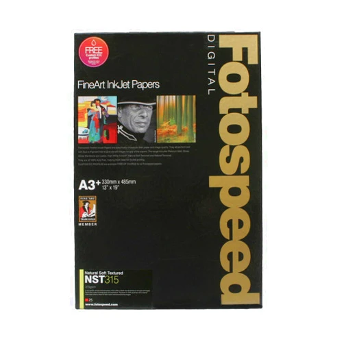 Fotospeed NATURAL SOFT TEXTURED 315 A3+ 25 PACK Fine Art Inkjet paper