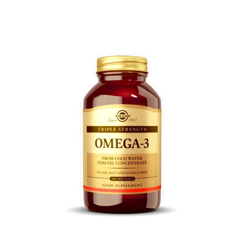 Solgar Triple Strength Omega-3 950 mg, 100 Softgels - Supports Cardiovascular, Joint & Skin Health - Heart Healthy Supplement - Essential Fatty Acids - Non GMO, Gluten/ Dairy Free - 100 Servings