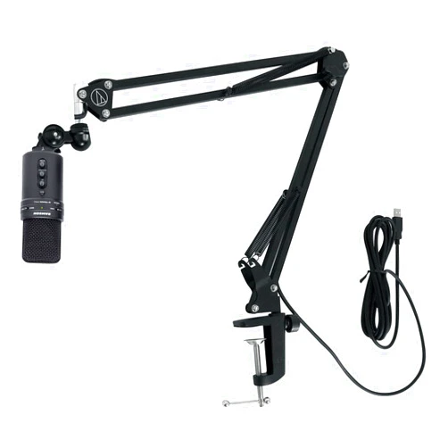 Audiosavings Bundle: Samson G-Track Pro Studio USB Condenser Microphone Mic+Built in Audio Interface Bundle with Audio Technica Boom Arm for USB Microphone Recording/Streaming Computer Mics (2 Items)