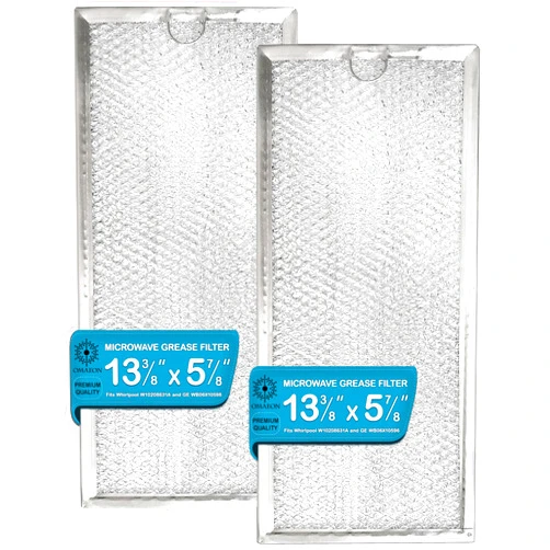Omaeon Replacement for Whirlpool W10208631A Filter, GE WB06X10596, AP5617368 Grease Filter for Many Microwaves filter 13 x 6 (Packed in Box) (2-Pack)